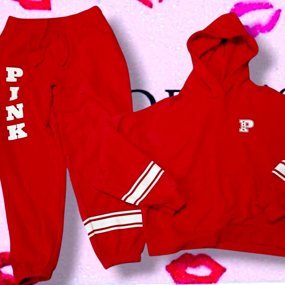 VS PINK Ivy Fleece Campus Hoodie & Matching Sweatpants Size XXL PRICE IS FIRM!!! - Picture 6 of 10